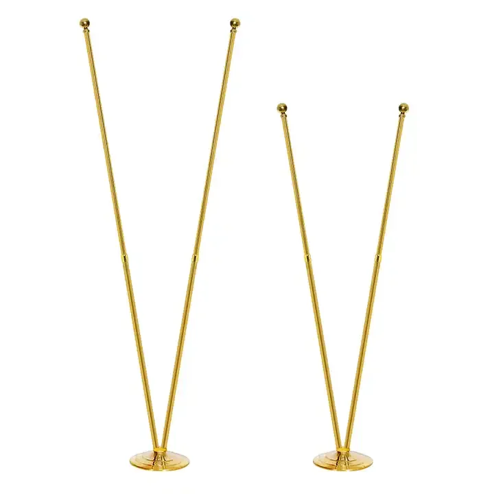cheap outdoor advertising polyester  flag with stand Indoor Premium Gold automatic raise  Flagpole Parts Telescopic Flag Pole