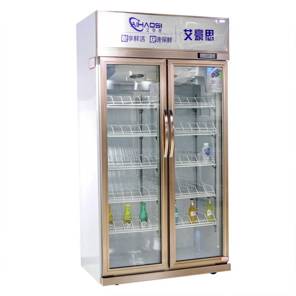 
glass door display Supermarket fridge commercial beverage refrigerator air-cooled cold drink refrigerator 