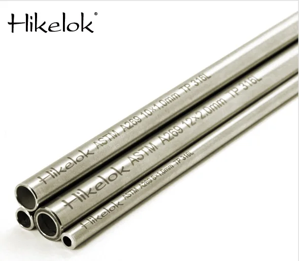 Hikelok TP316L stainless steel seamless tubing 1/16' 1/4' OD 0.035' wall thickness seamless tubing