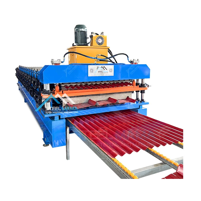 Factory Direct Sales Double Layer TR4 IBR Trapezoidal And 988 Corrugated Metal Roofing Sheet Cold Roll Form Machine