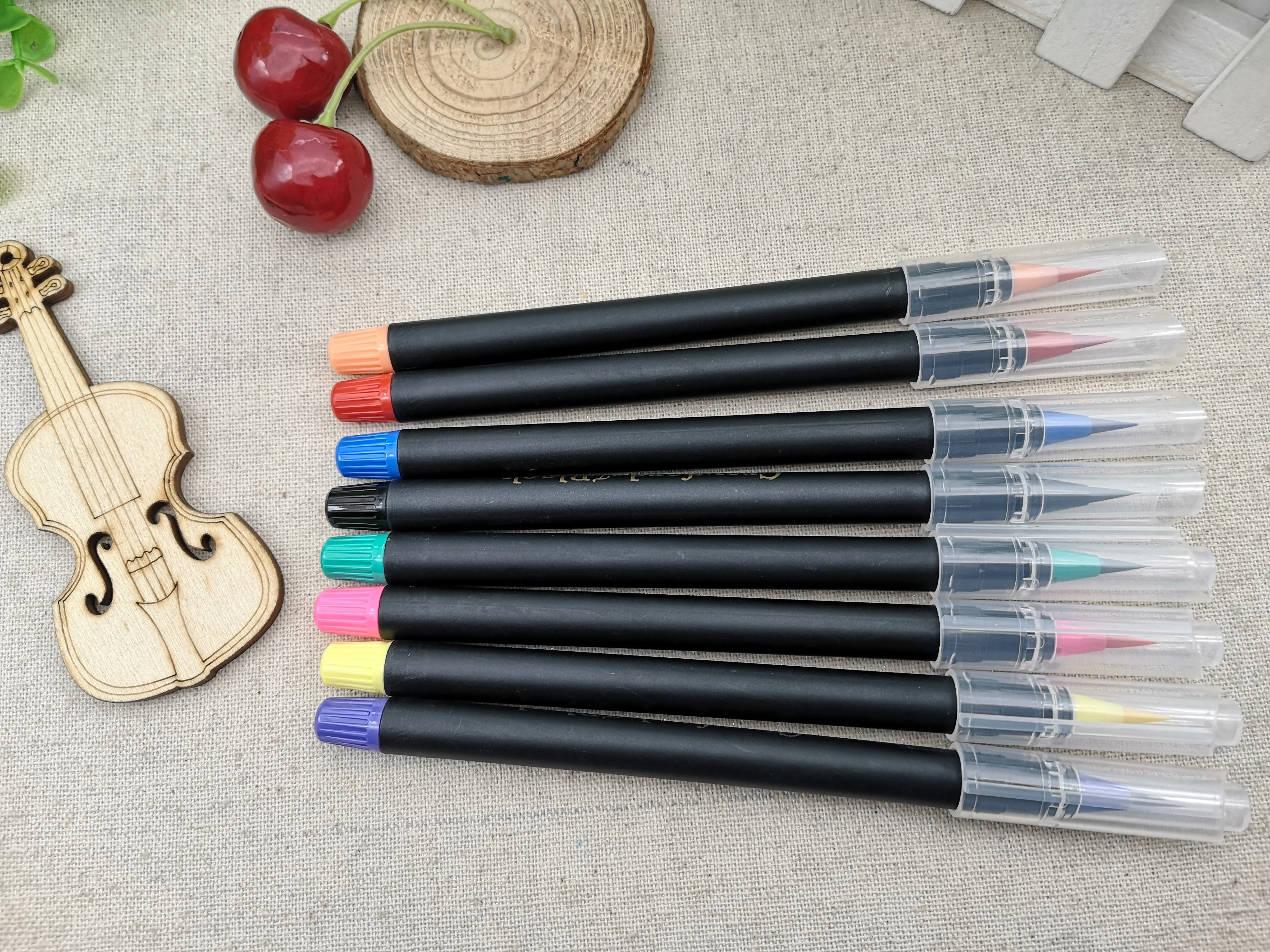 
Amazon Hot Sale Watercolor Brush Pen Colorful Paint Marker Pen for Art,8colors waterbrush pen 