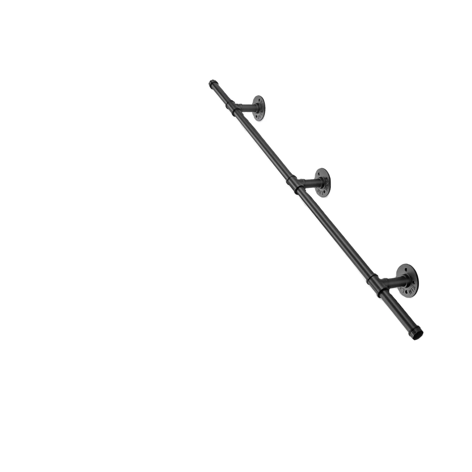 Custom Indoor Outdoor Deck Balcony Post and Fitting Stainless steel Frameless Glass railing stairs black steel