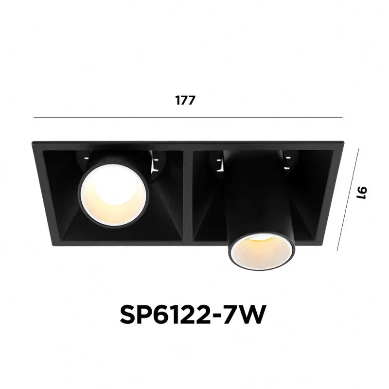 FAST Modern Hallway Corridor Ceiling Black Flush Mount Moving Head Led Spotlight