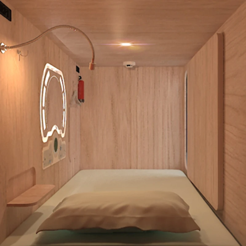 Single Sleeping Pod Bed Capsule Hotel Made in China Hotel Furniture Wood,wood Carton Modern Panel Room