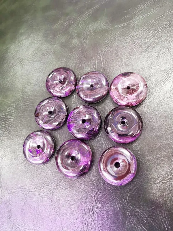 Wholesale  Natural Smooth Charm Gemstone  Sugilite Donut  Pendant For Jewelry Making