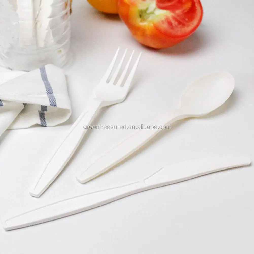 Disposable Kitchen Cutlery Compostable biodegradable Spoon  Fork and knife