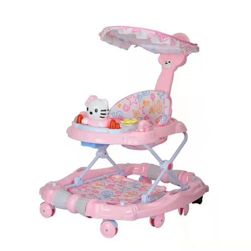 Multifunction Kids Learning 360 Degree Rotating Trolley Baby Roller Walker 2 In 1