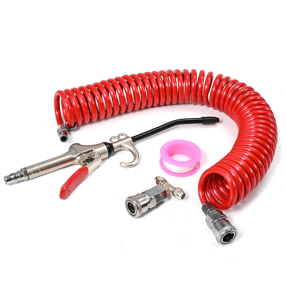 Heavy Duty Air Blow Tools Set Spray Gun Long Pneumatic PU Hose Duster Blow Air Gun with Hand Tool Dust Blowing