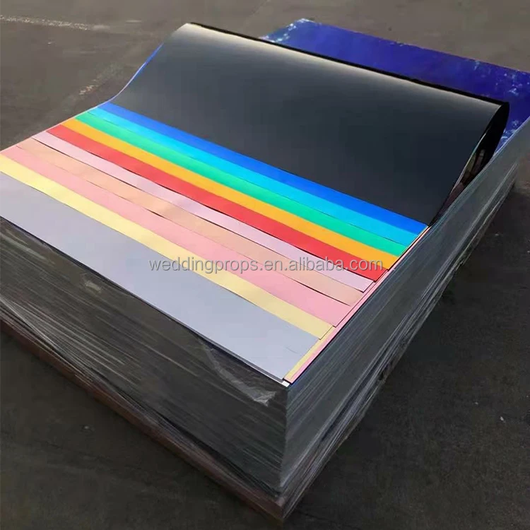 Wedding Stage Decoration Floor Silver Gold Acrylic Mirror Sheet