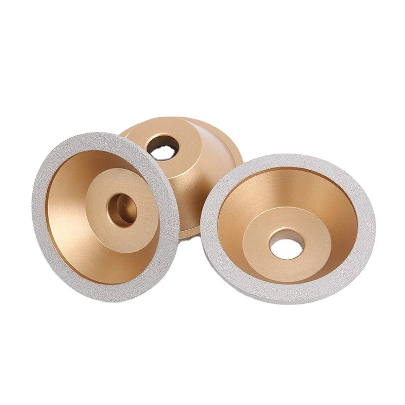 Stone Edging Polishing Wheels Vacuum Brazed Diamond Cup Wheels for Marble Granite Grinding