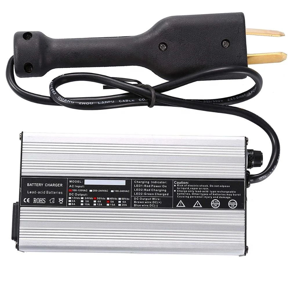 36v 5a golf cart battery charger for lipo lithium ion li-ion lead acid electric bike forklift