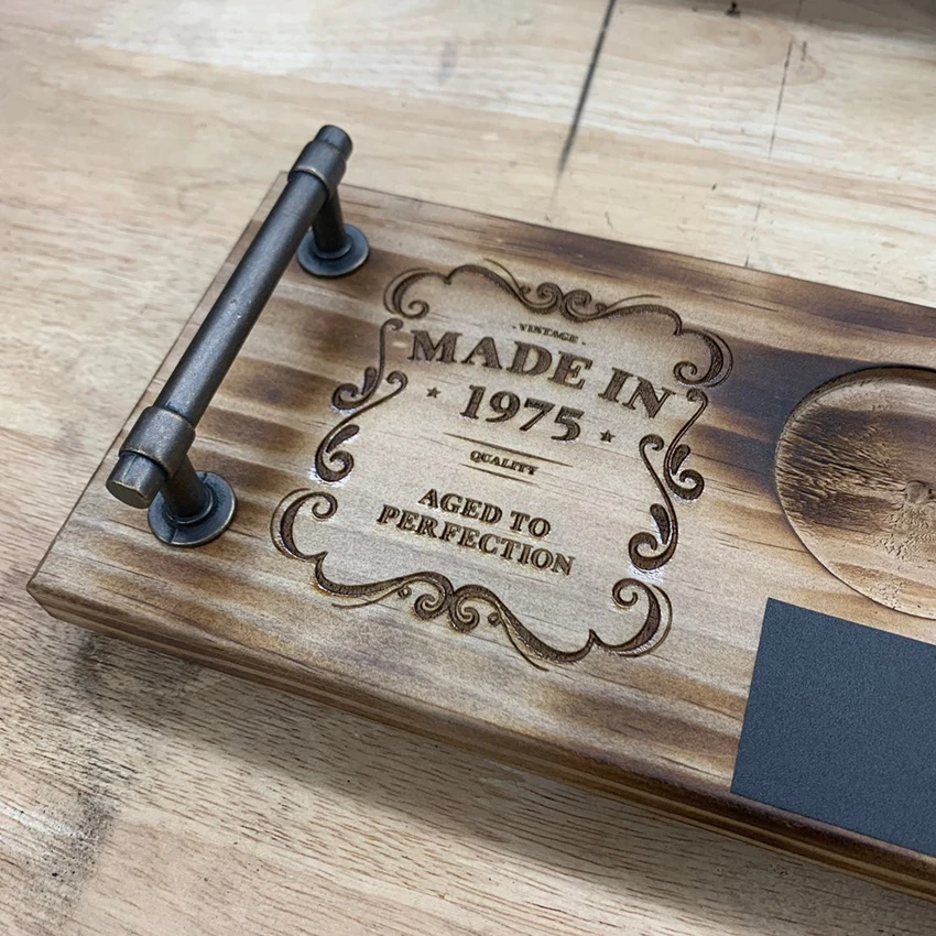 Wood Beer Flight Customized Wooden Whiskey Flight Beer Tasting Tray With Handle