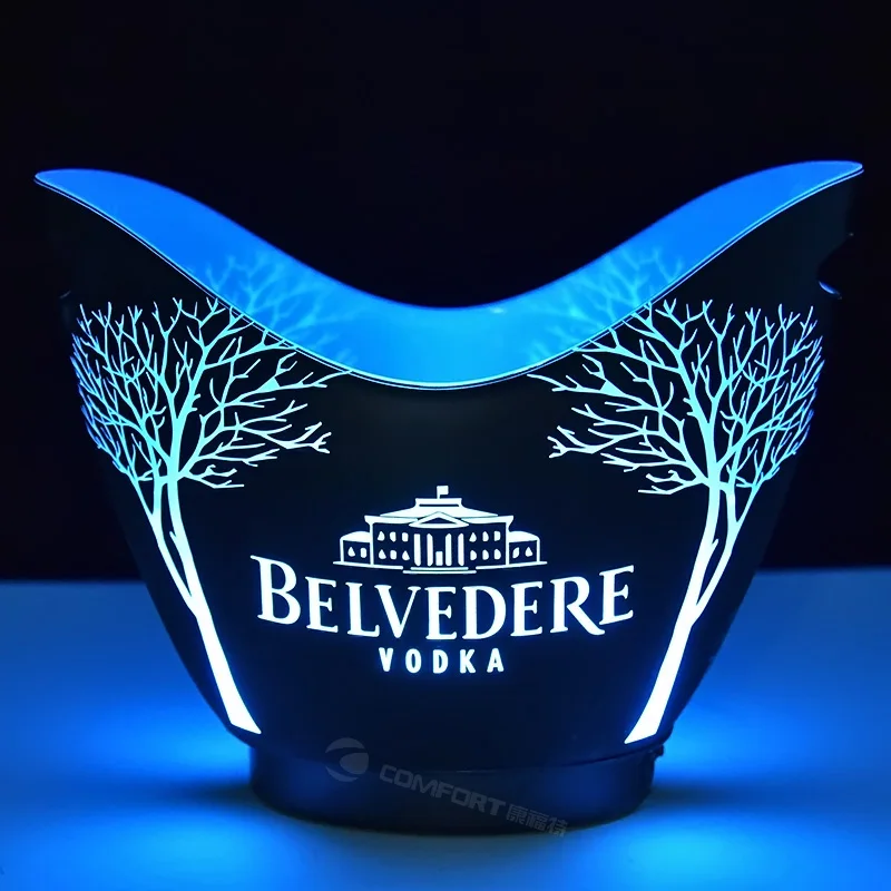 2022 Hot Sale Product Large  Led ice bucket Customized oil spray ice bucket