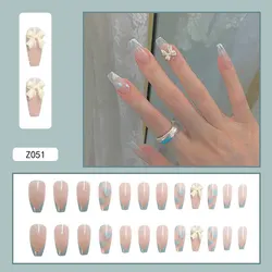 Wholesale Ballerina High Quality Rhinestones Abs Acrylic Designed Packaging Box Custom Private Label Medium Press On Nails