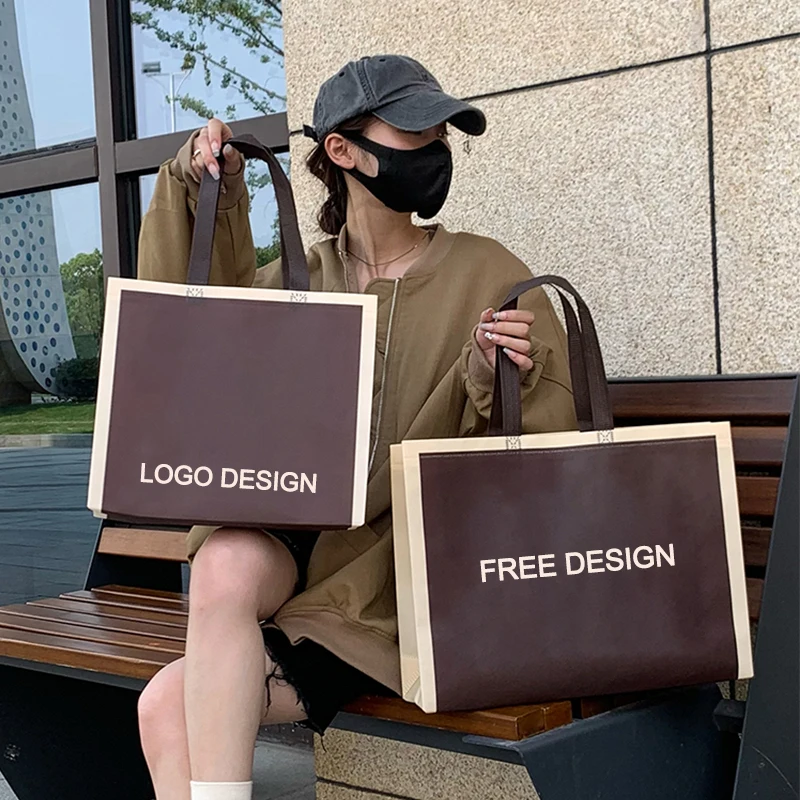 Оптовая продажа, бесплатный дизайн, многоразовые хлопковые сумки-тоуты с принтом логотипа, подарочные сумки, нетканые сумки для покупок