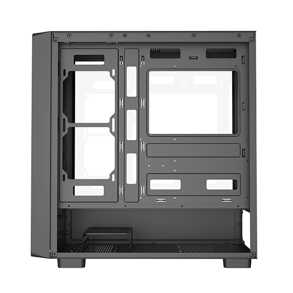 Custom Mid-tower PC Case Front Panel Wooden Gabinete Casing ATX Gaming Computer Case Towers For Desktop