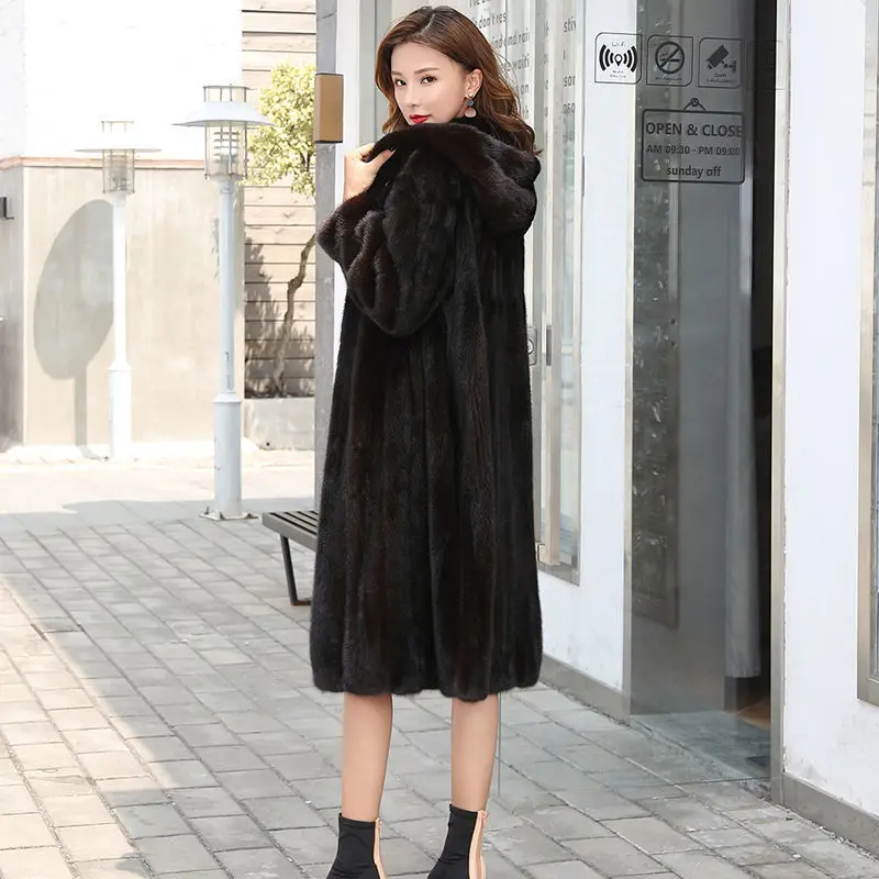 2022 new spring high quality winter thick warm real leather jacket mink coat women