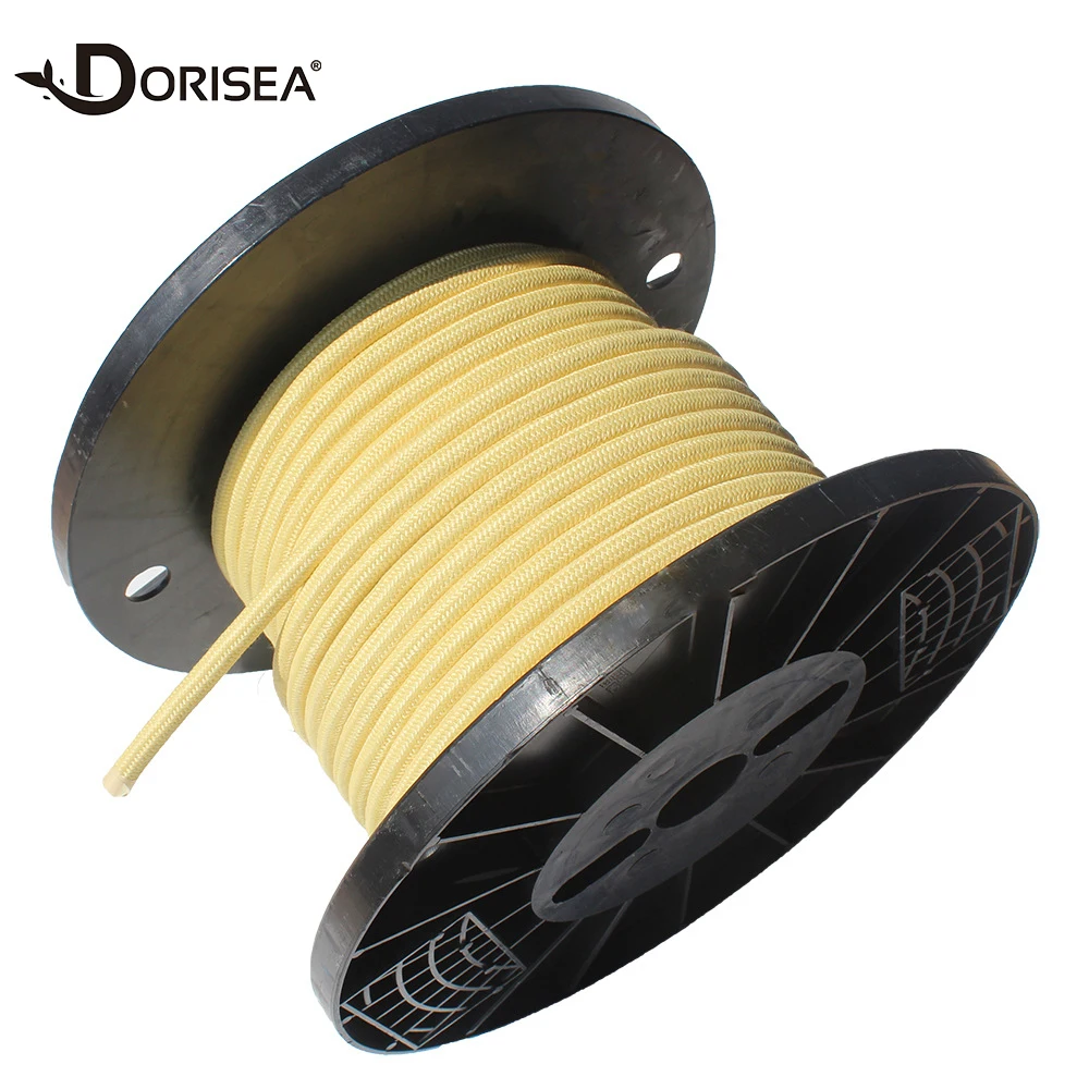 0.8mm - 110mm Fireproof Aramid Fiber Kevlar Braid Kite Line Fishing Assist Cord for Flying Camping Hiking Multifunctional Rope