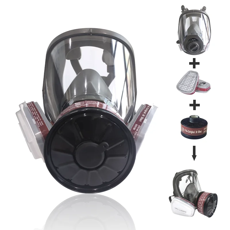 Защитный химический FM-102B Полнолицевой противогаз для угольной и горнодобывающей промышленности