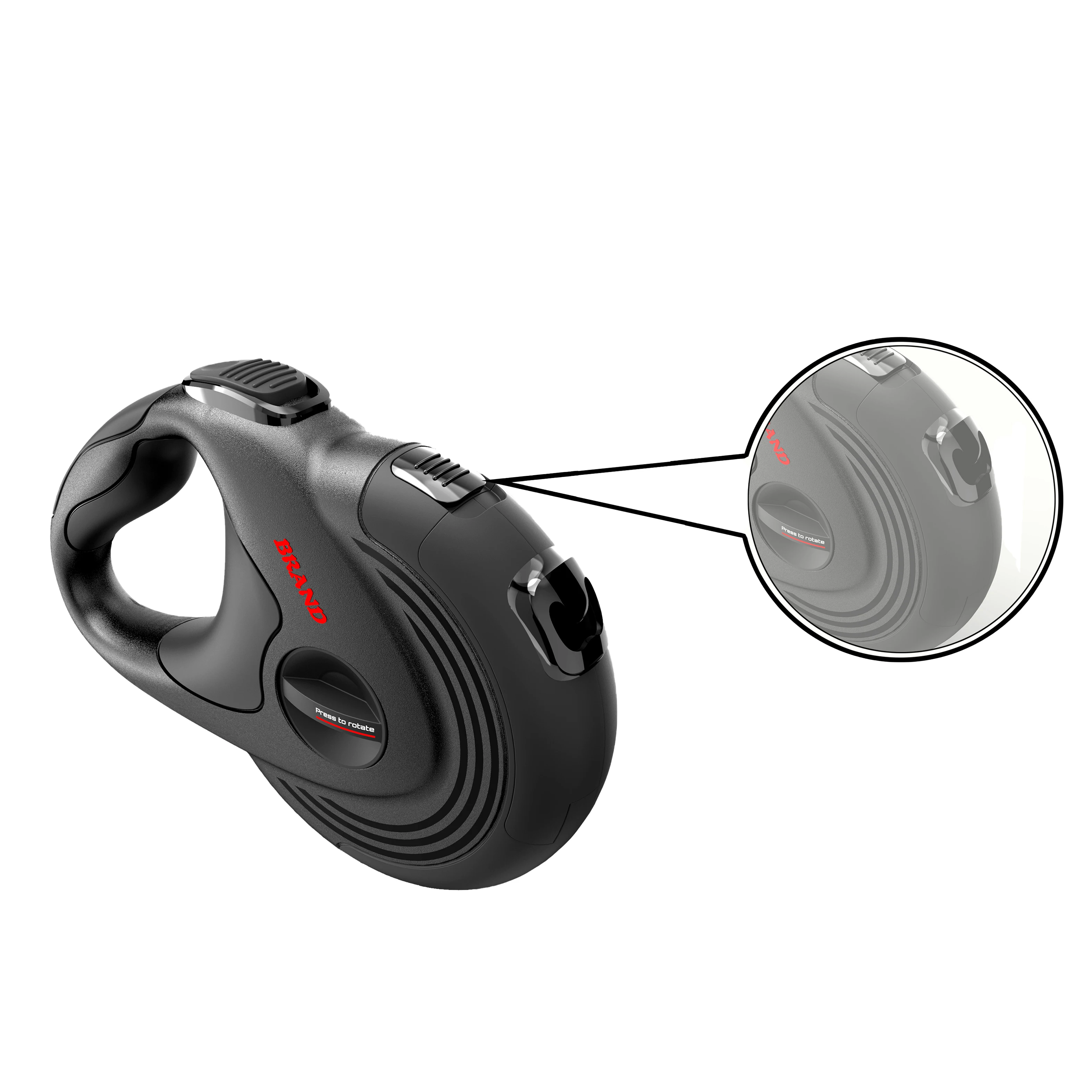 5m Retractable Dog Leash Walking Leash Traction Rope, Black