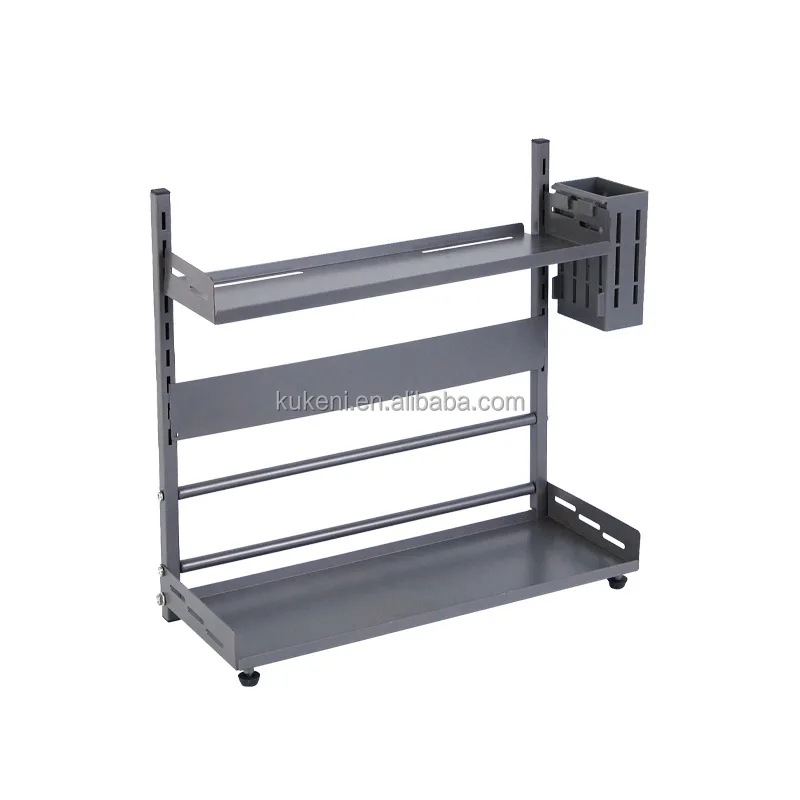 Household under cabinet spice rack chrome spice rack set rack organizer shelf for kitchen spice holder