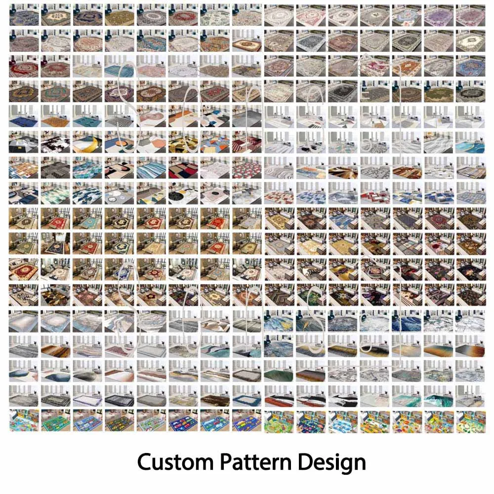 Pattern Printed Machine Washable Custom Rugs Polyester Mats Custom Rugs Modern Carpet Velvet