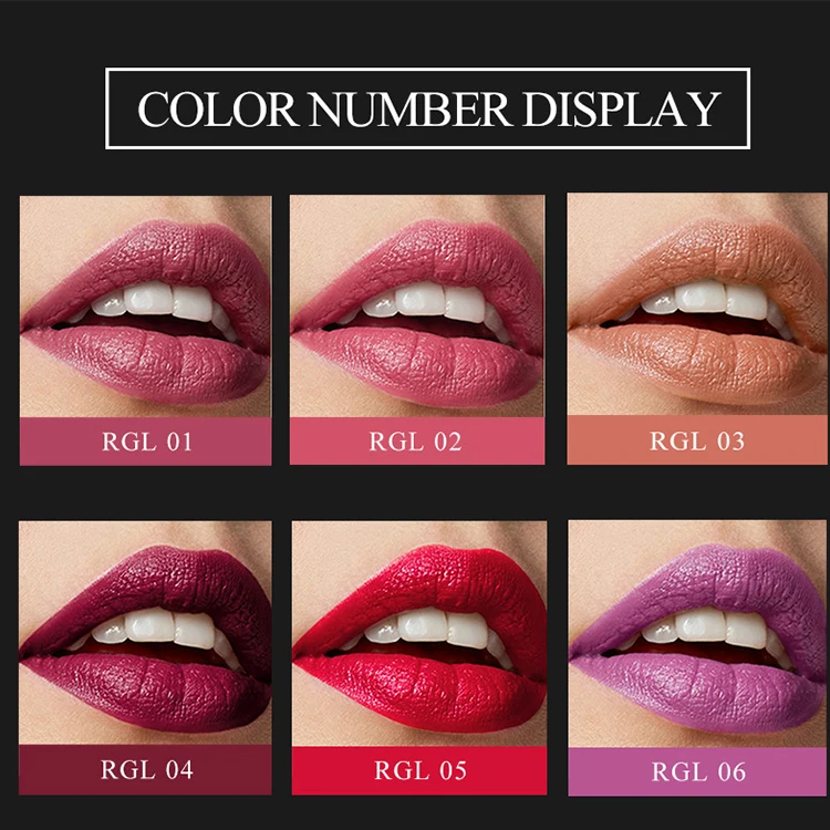 6 color latest lipsticks red matte lipstick set male lipstick