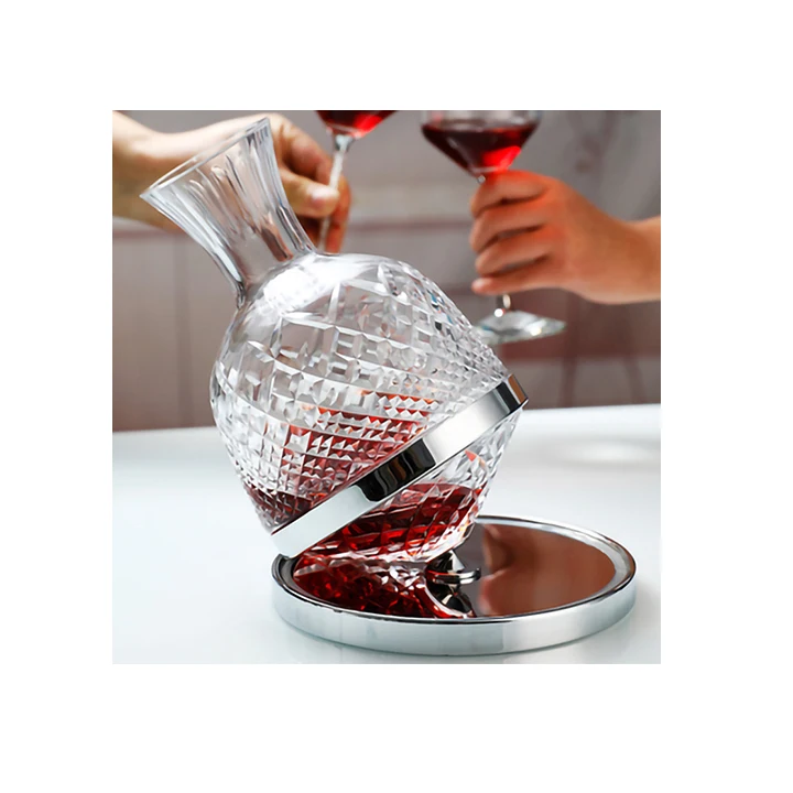 1500ml Creative Design Crystal Glass Rotary Whisky Wine Decanter Wine and Whiskey Decanters
