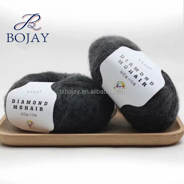 Bojay производство Китай Детское вязание крючком ручное мягкая шерсть акриловая смесь кружева мохеровая пряжа