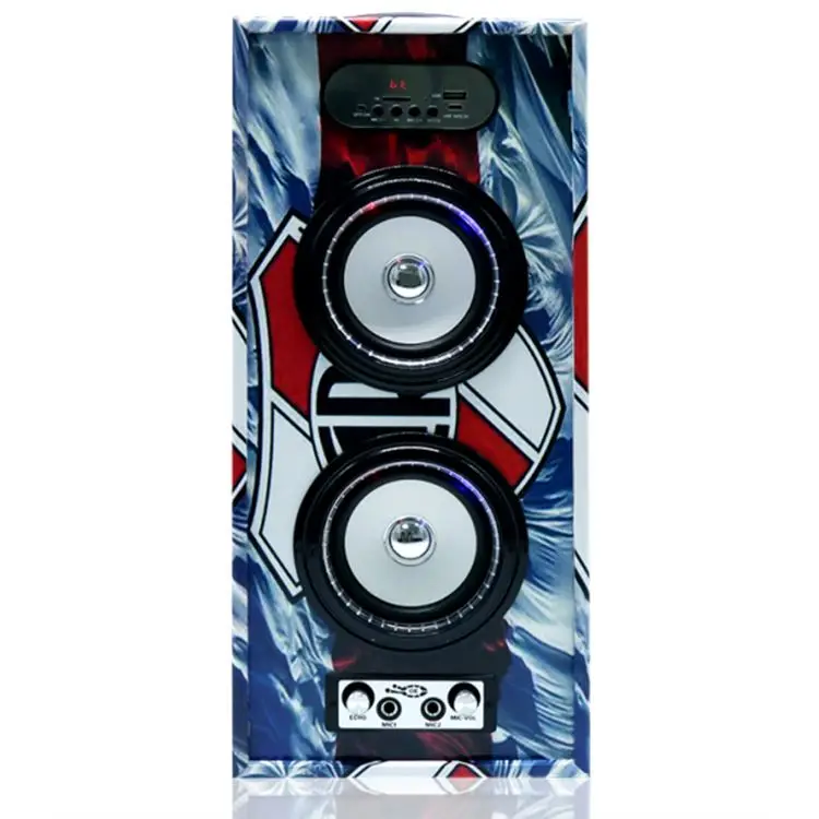 KBQ-167AB  Blue tooth wireless speaker Karaoke function wooden case texture