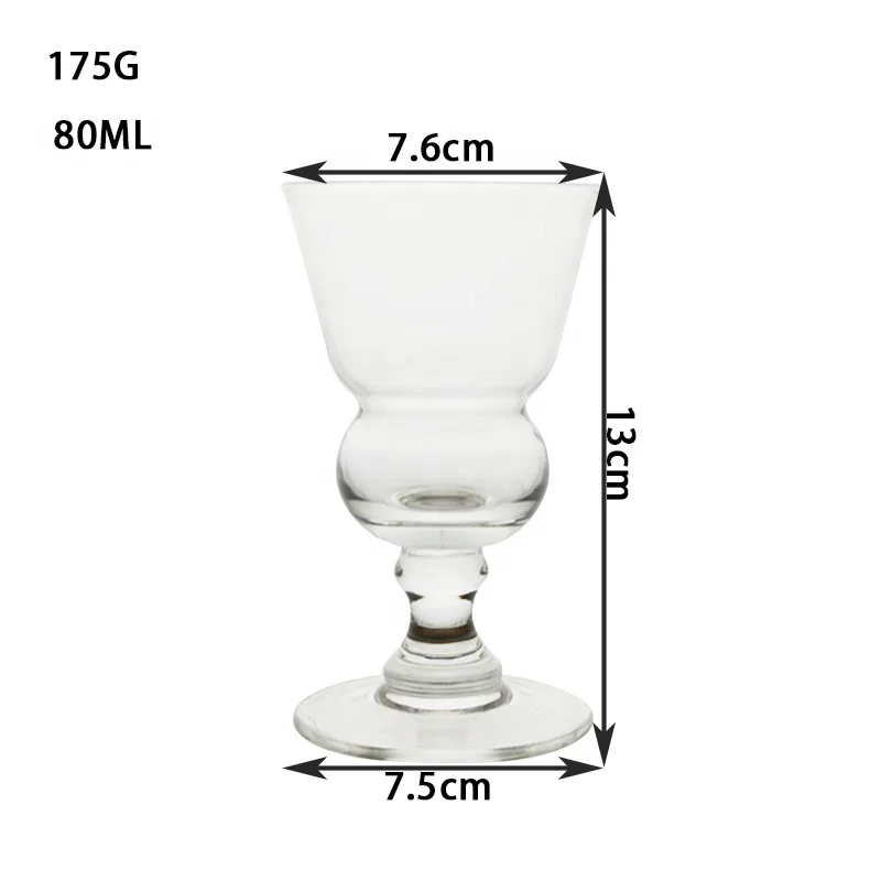Unique design clear absinthe glass decorative stemmed glass