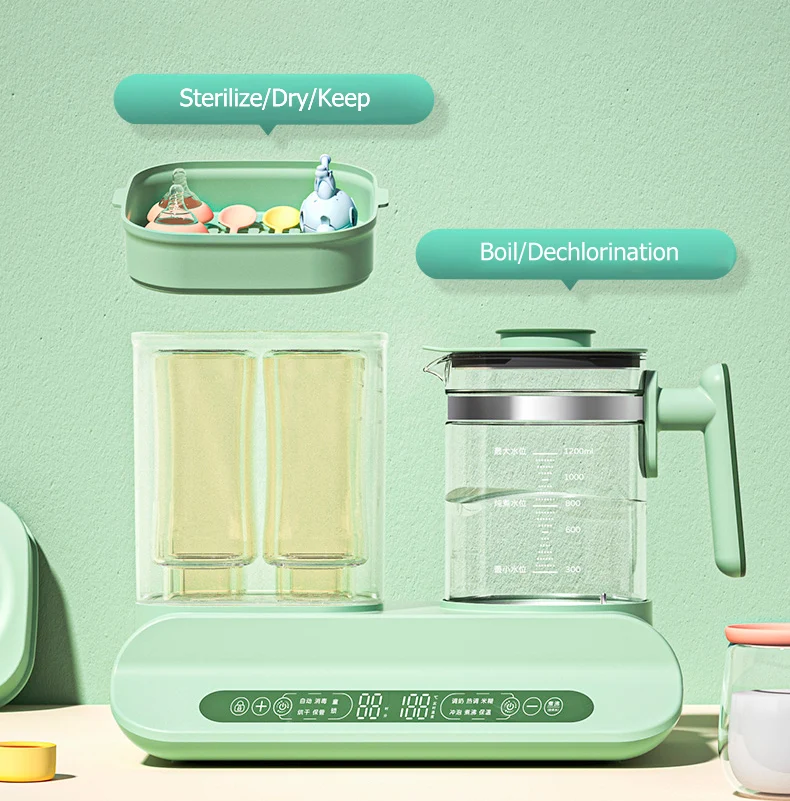 New Design 3 In 1 Baby Bottle Steam Sterilizer Dryer Bottle Warmer Milk Warmer Baby Formula Milk Kettle