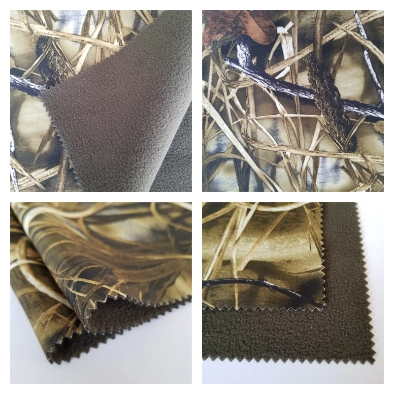 PP2/ZOOS8-1 75D Poly Pongee with Poly fleece laminated 100% polyester waterproof 75D 210T pongee fabric