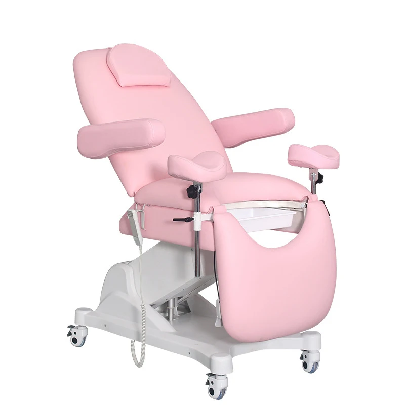 HICOMED 4 Motors Professional Electric Multi-function Gynecological Examination Bed Clinic Examination Table With Wheels