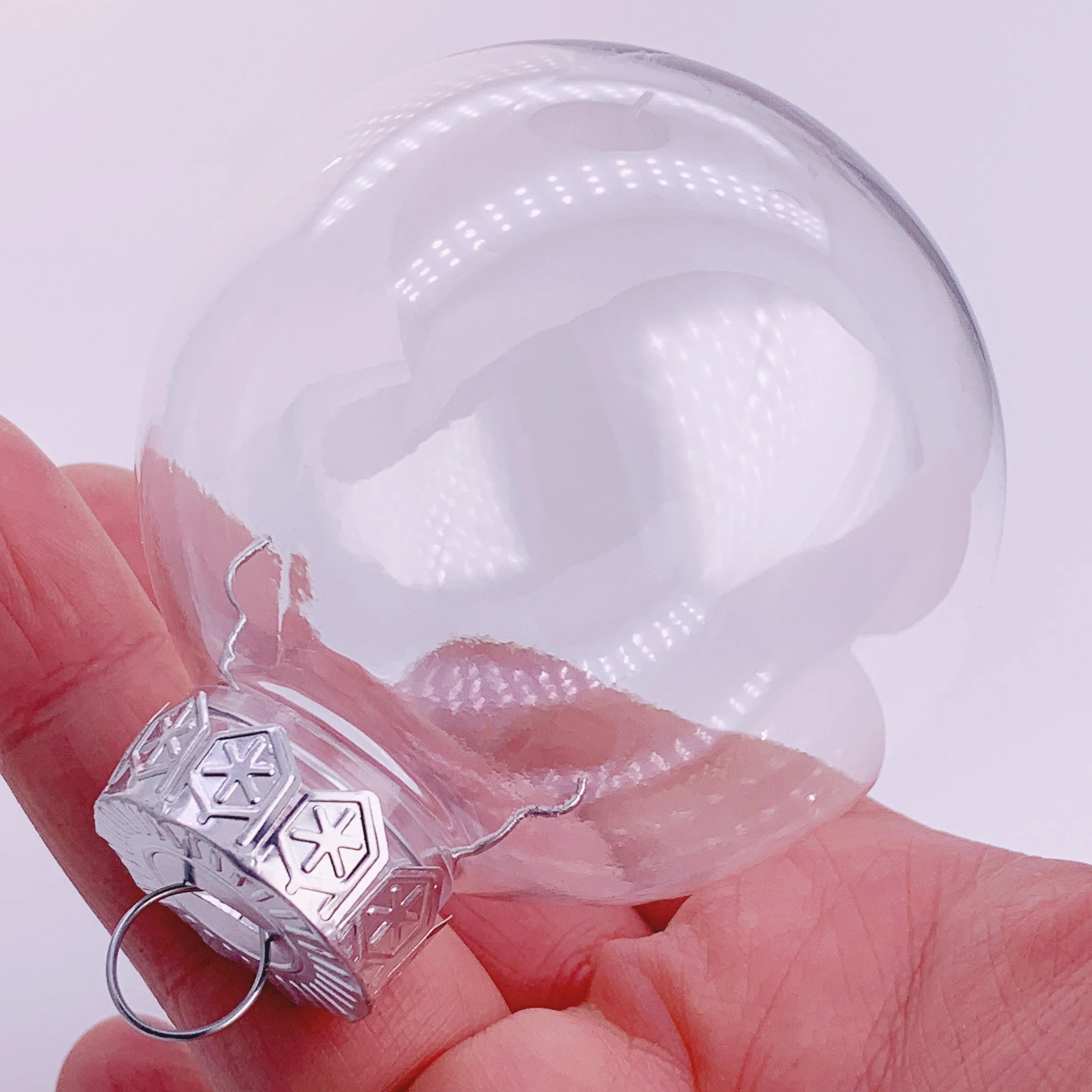 DIY пластиковая разборная/небьющаяся прозрачная Рождественская елка украшение 7 см шар