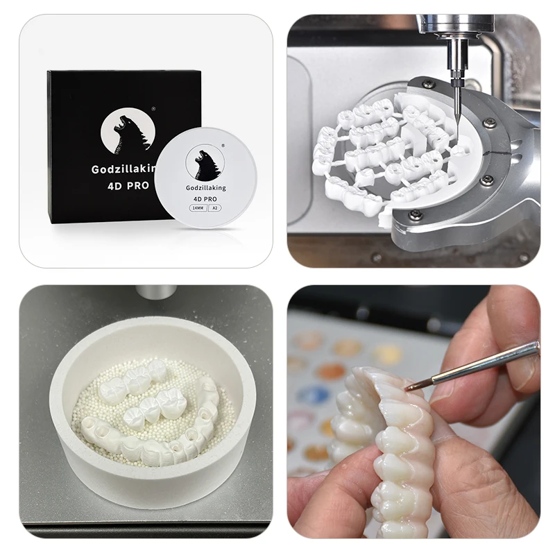 Zirconia Blocks Dental Lab Zirconia Teeth Aesthetic Natural Gradient 4D Pro Multilayer Pre-Colored Dental Lab Zirconia Blocks