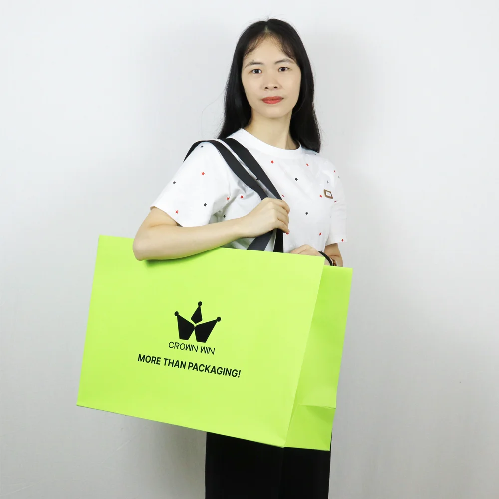 custom gift packaging bag eco friendly cotton reusable restaurant drawstring paper bags high quality iridescent shopping bag