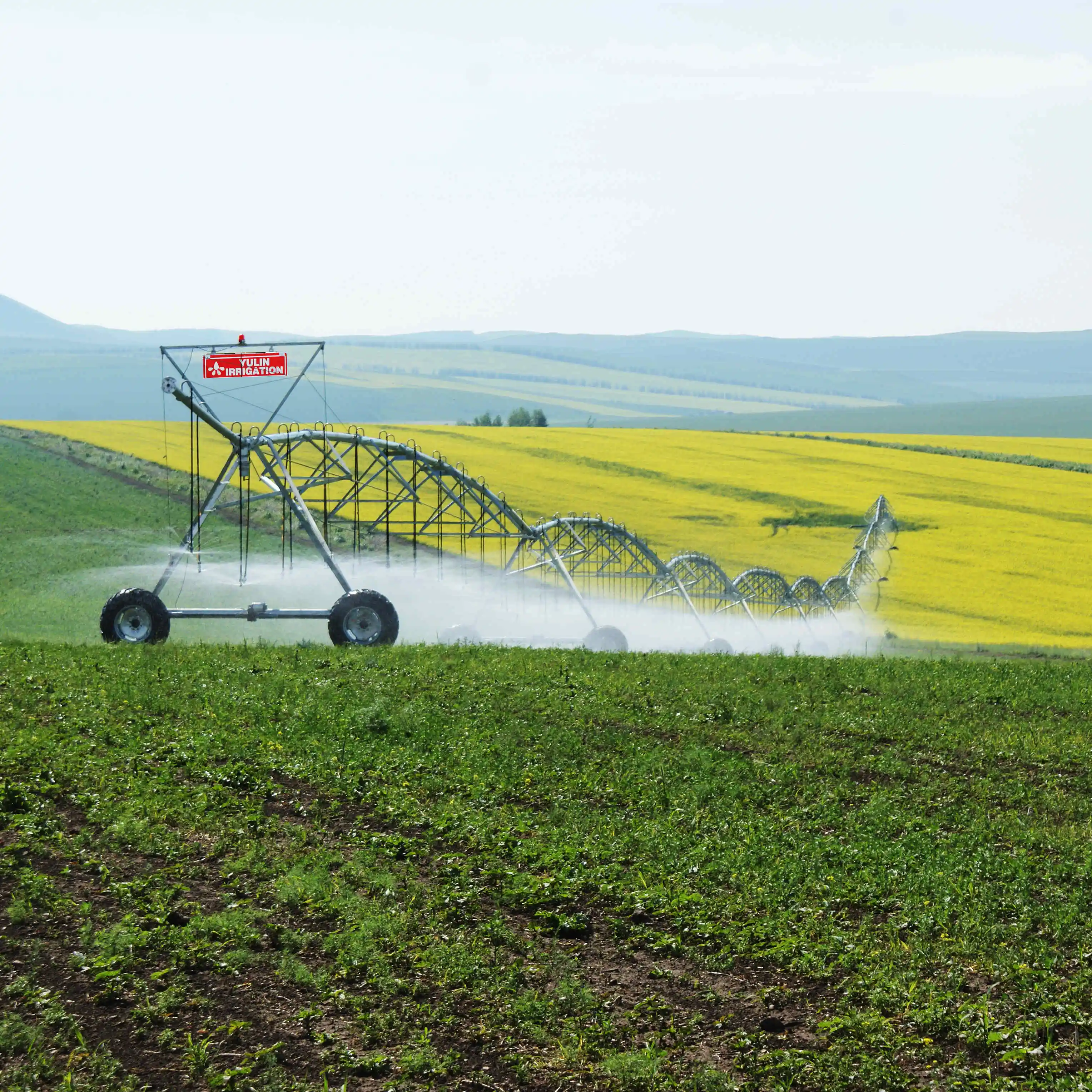 1-100 Hectare Agricultural Energy Saving Low Cost Central Pivot Irrigation System Solar or Diesel Pump  Movable Lateral Towing