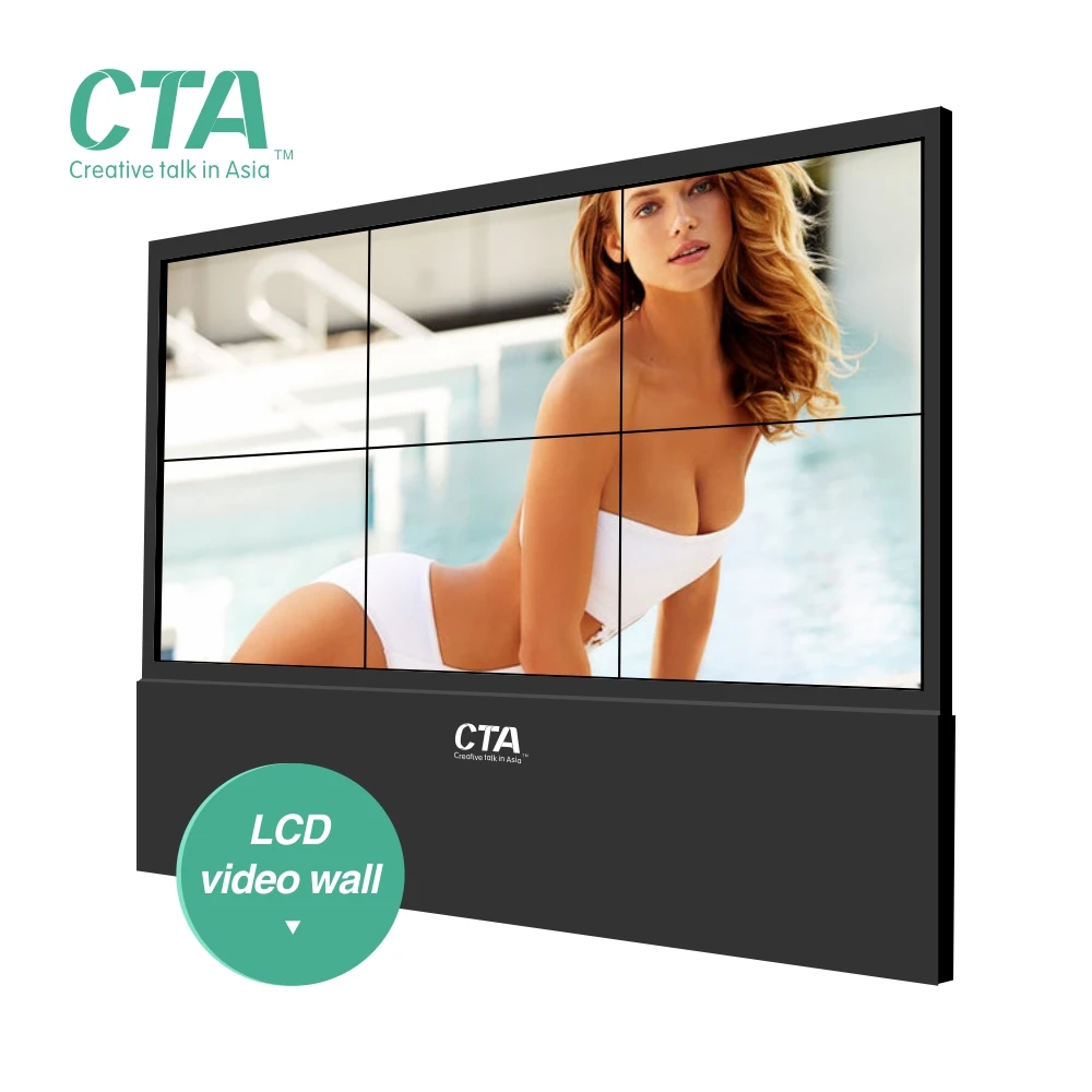 55 inch 4k led tv smart lcd video wall 2x3 for indoor advertising