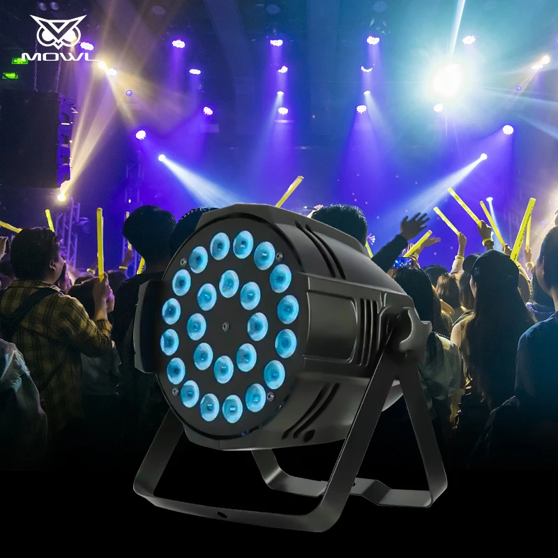 24x18W RGBWAUV 6in1 DMX512 LED Par Can Light for Stage dj Bar Disco