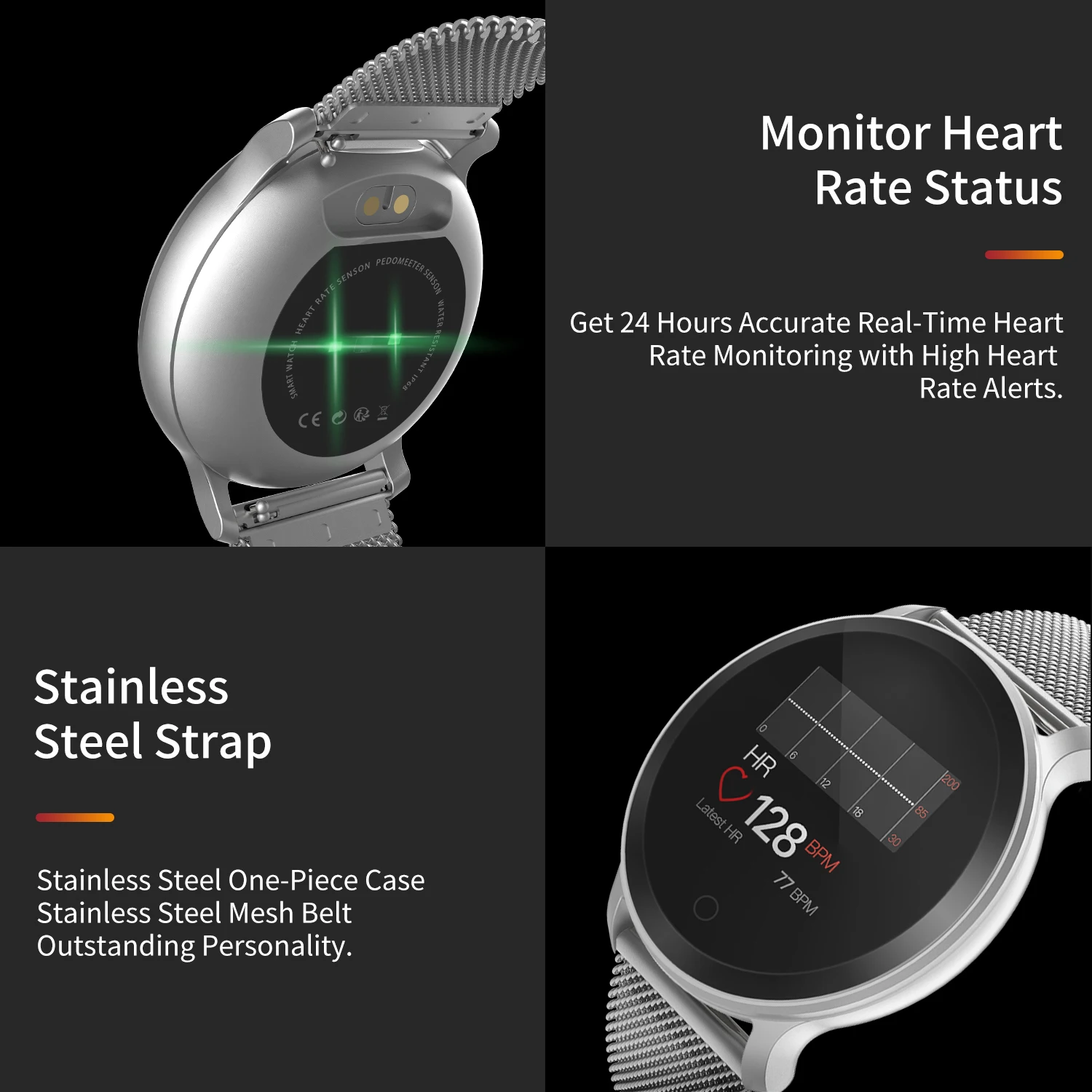 LIGE 2021 Новый смарт-часы для мужчин полный сенсорный экран спортивные IP68 водонепроницаемые часы Смарт-часы для фитнеса