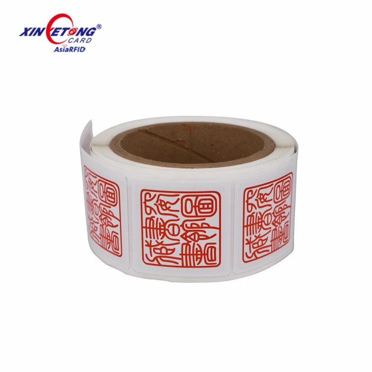 UHF 860-960mhz ISO 18000-6C rfid library book label with changabl QR code in roll package