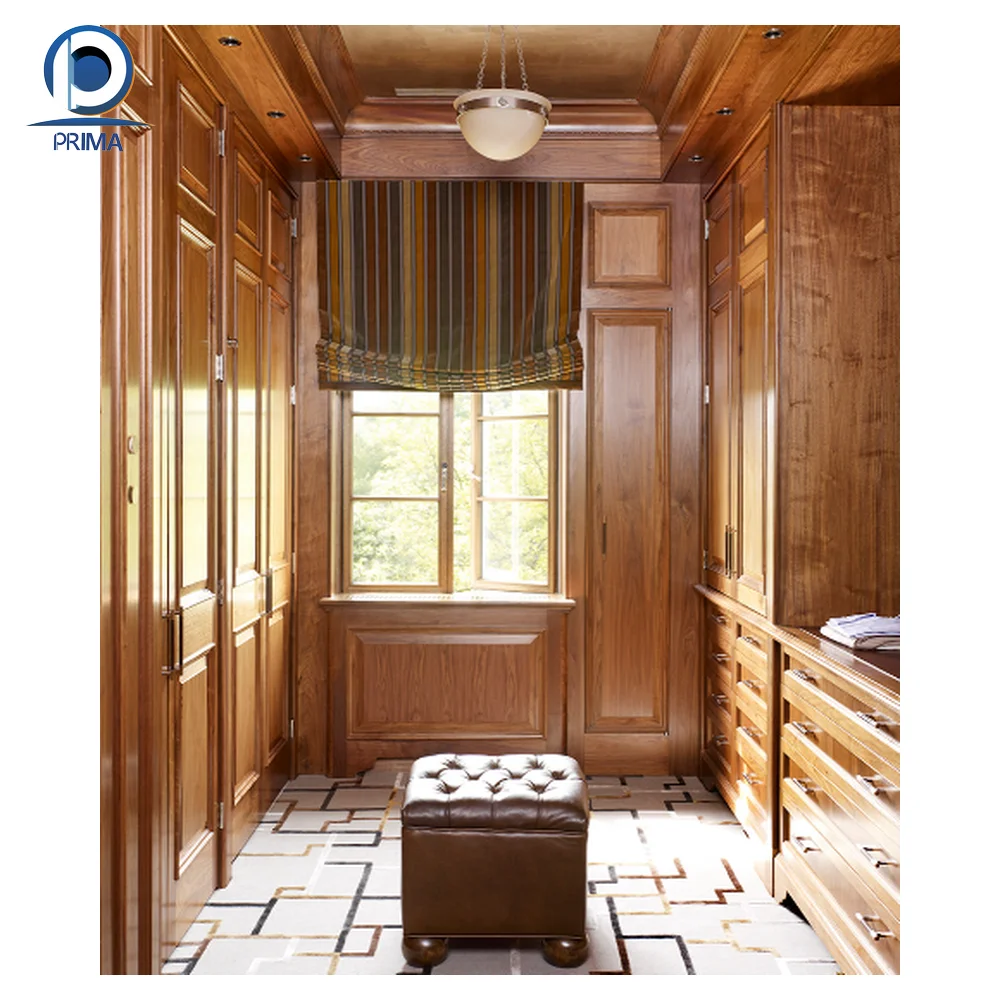 Prima Top Seller HPL MDF Melamine Finish Open Style with aluminum frame door with Dresser Wardrobe