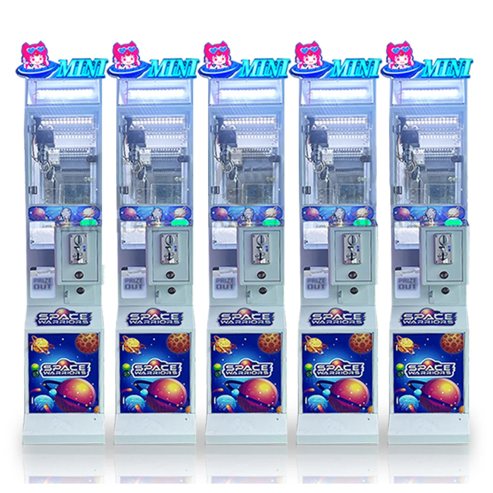 Mega mini claw machine small toys crane vending arcade prizes doll gift candy coin operated game machine with bill acceptor