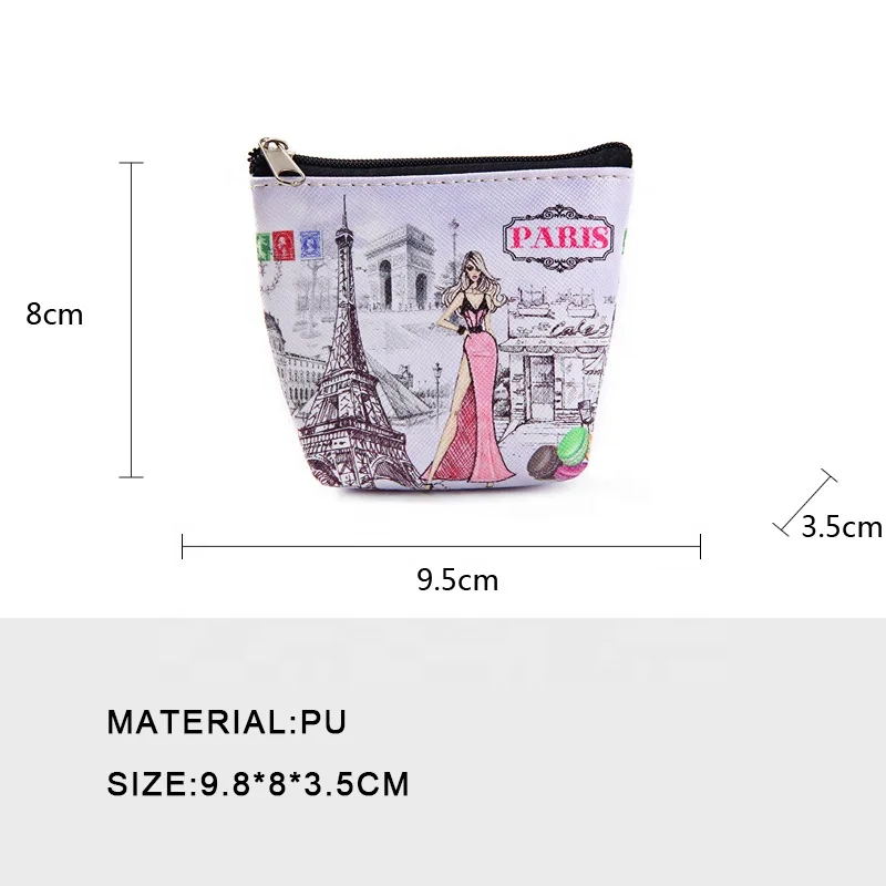 Customized Souvenirs Cities Paris  PU Kids Wallet