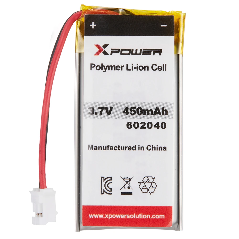 Xpower 602040 High Capacity 450mAh 3.7V KC Certification Lithium Ion Battery For Home Appliance Digital Products