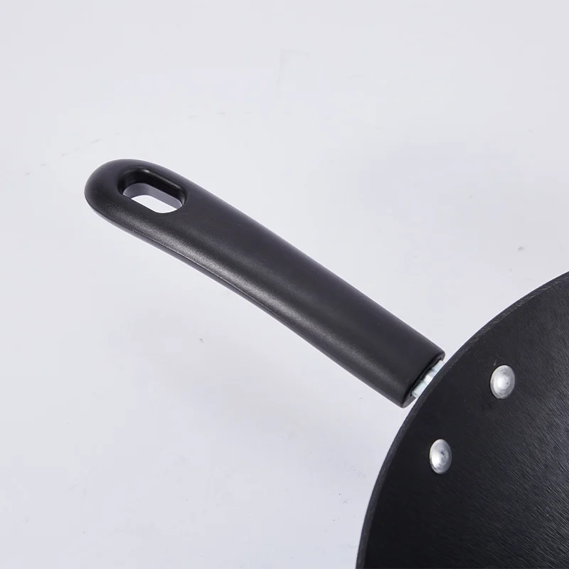 
Wok cast iron wok household pig iron stir-fry uncoated thick frying pan wok gas cooker induction cooker 