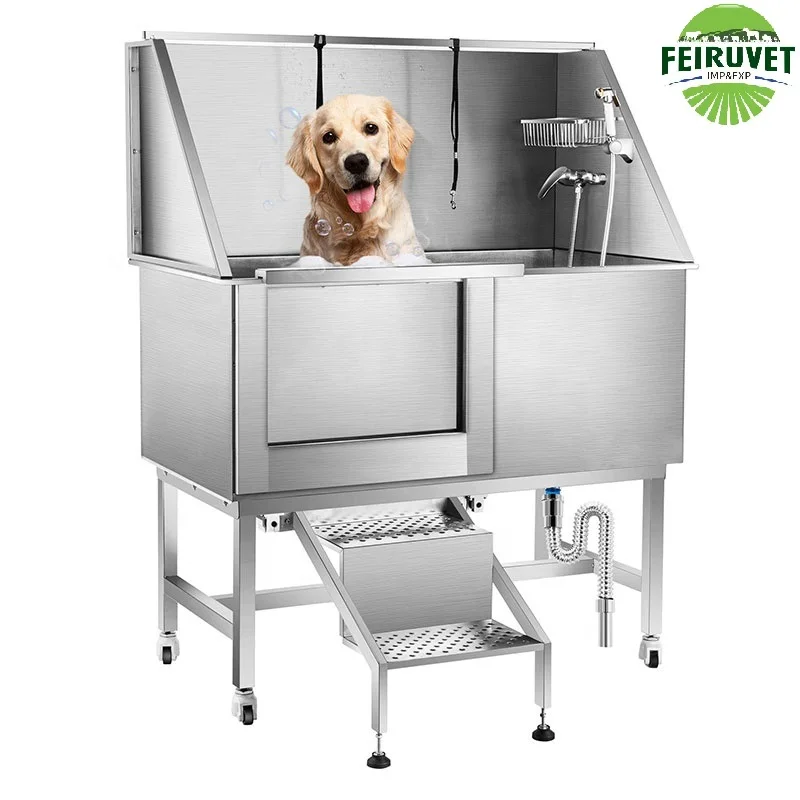Professional Stainless Steel Pet Dog Bath Tub Dog Grooming Tub Cats Dog Wash Shower Sink