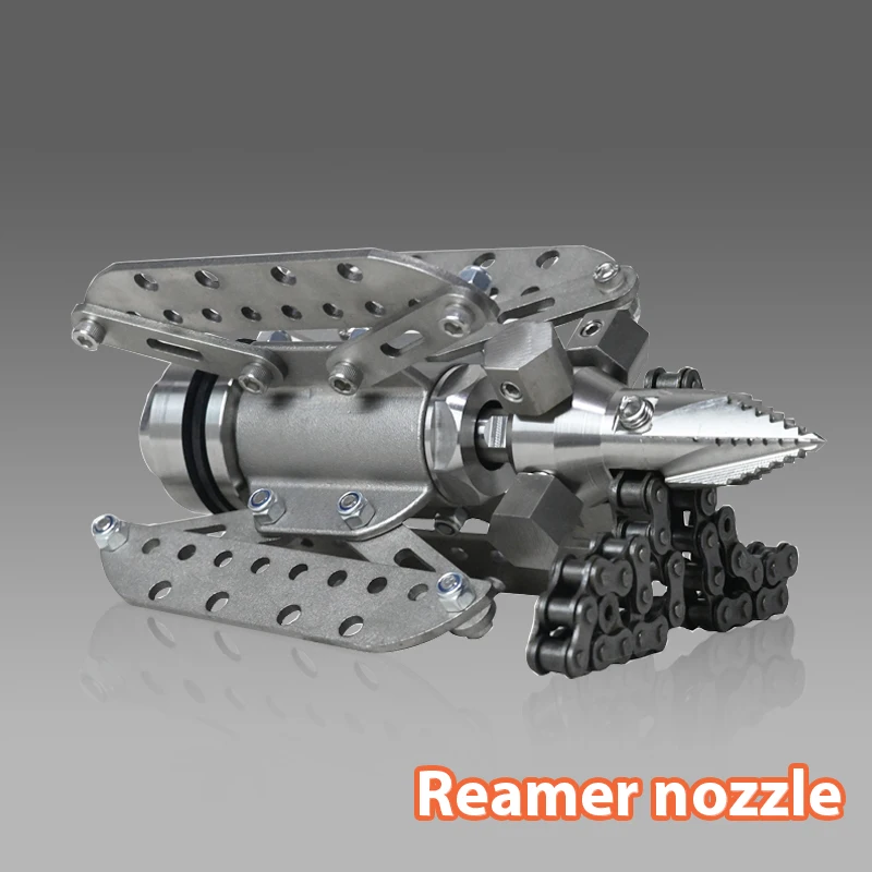 AMJET 21-40GPM 600-800mm Cross Jet Nozzle Super Chain Root Cutting Nozzles for Pipe Cleaning
