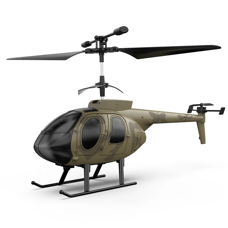 Factory New 2.4GHz RC Remote Control Military Helicopter 4CH LED Lights Altitude Hold Aircraft For Adults Collections